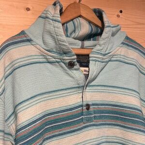 Pendleton Blue and White Striped Hoodie